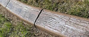 Concrete Curb Stamp Option Wood Grain